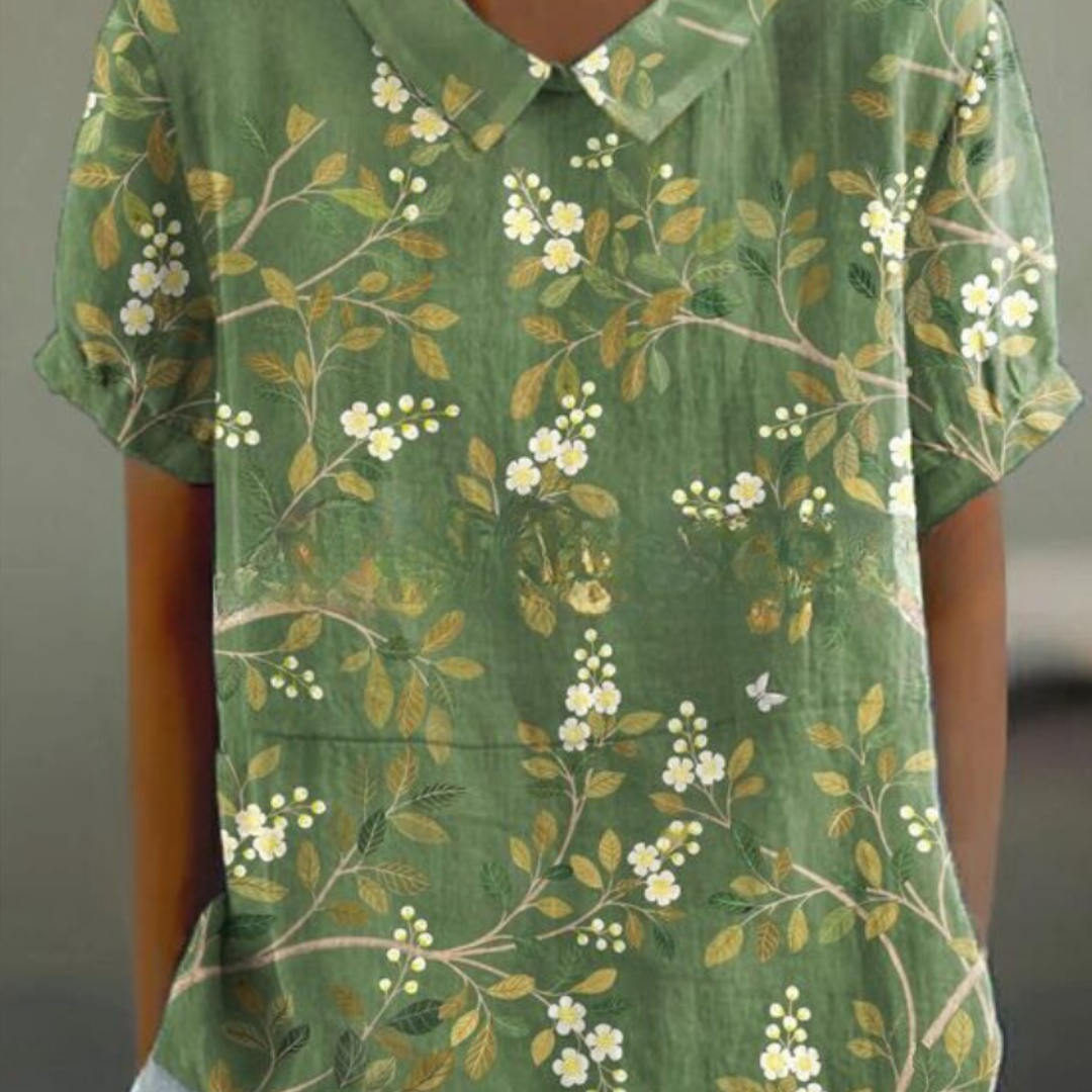 Damen Elegant Blomsterbluse | Sommer