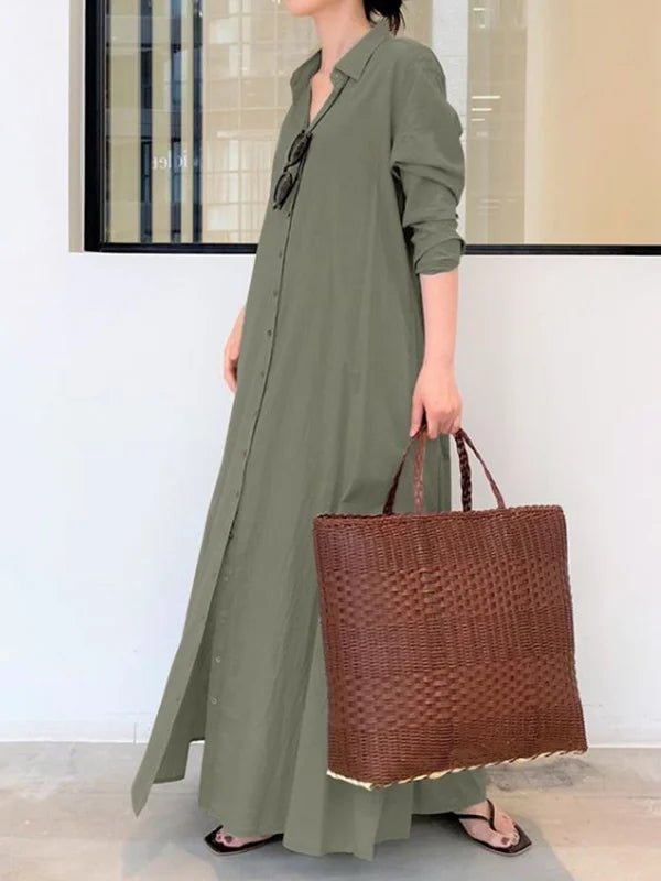Stellania | Solide Farge Maxi Damekjole