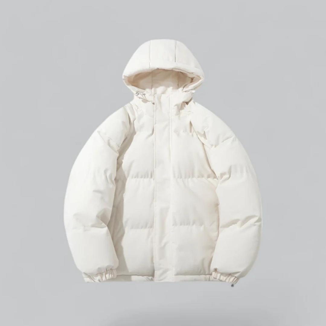 Unisex Puffer Kort Hettejakke | Glidelås