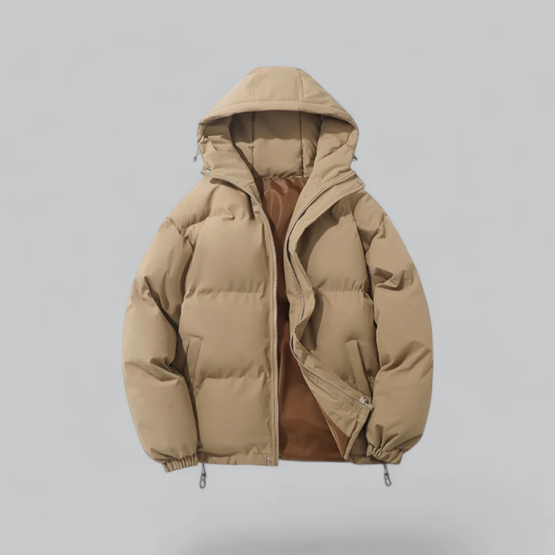 Unisex Puffer Kort Hettejakke | Glidelås