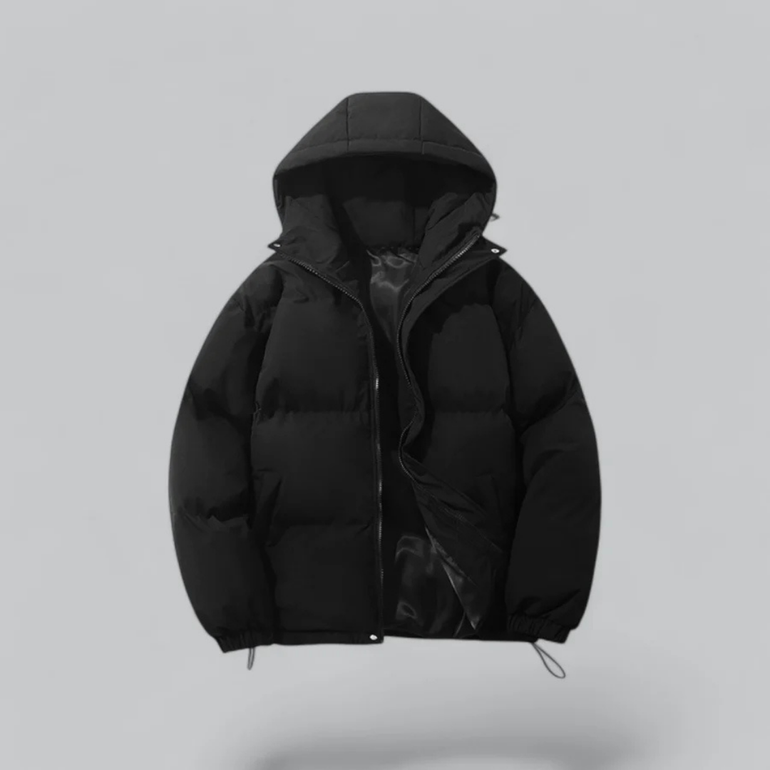 Unisex Puffer Kort Hettejakke | Glidelås