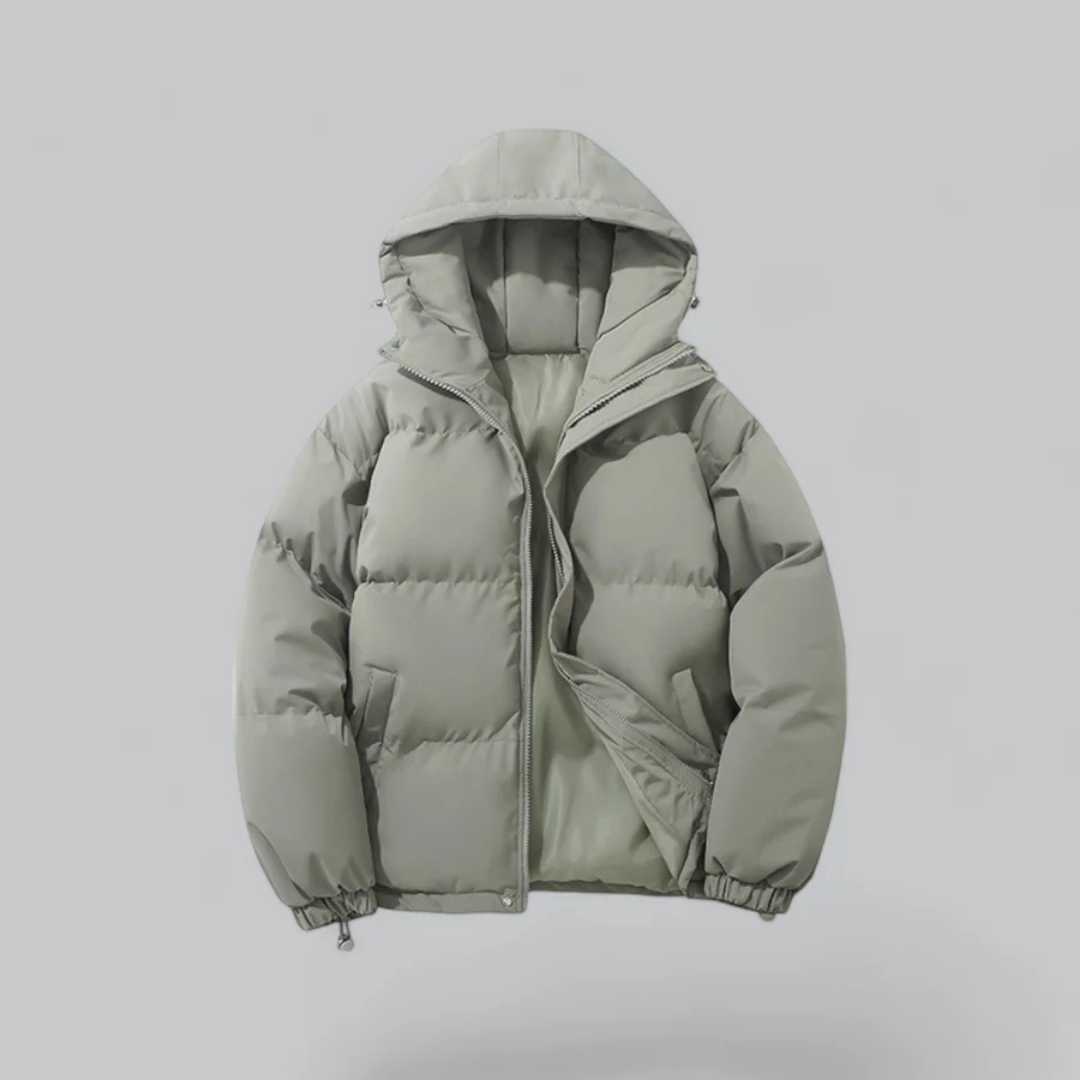 Unisex Puffer Kort Hettejakke | Glidelås