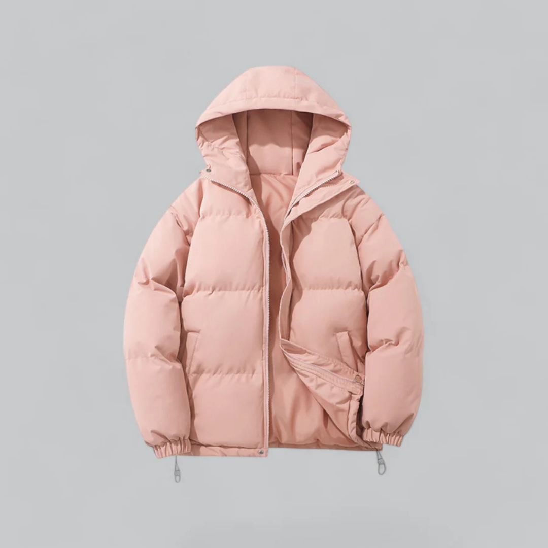 Unisex Puffer Kort Hettejakke | Glidelås