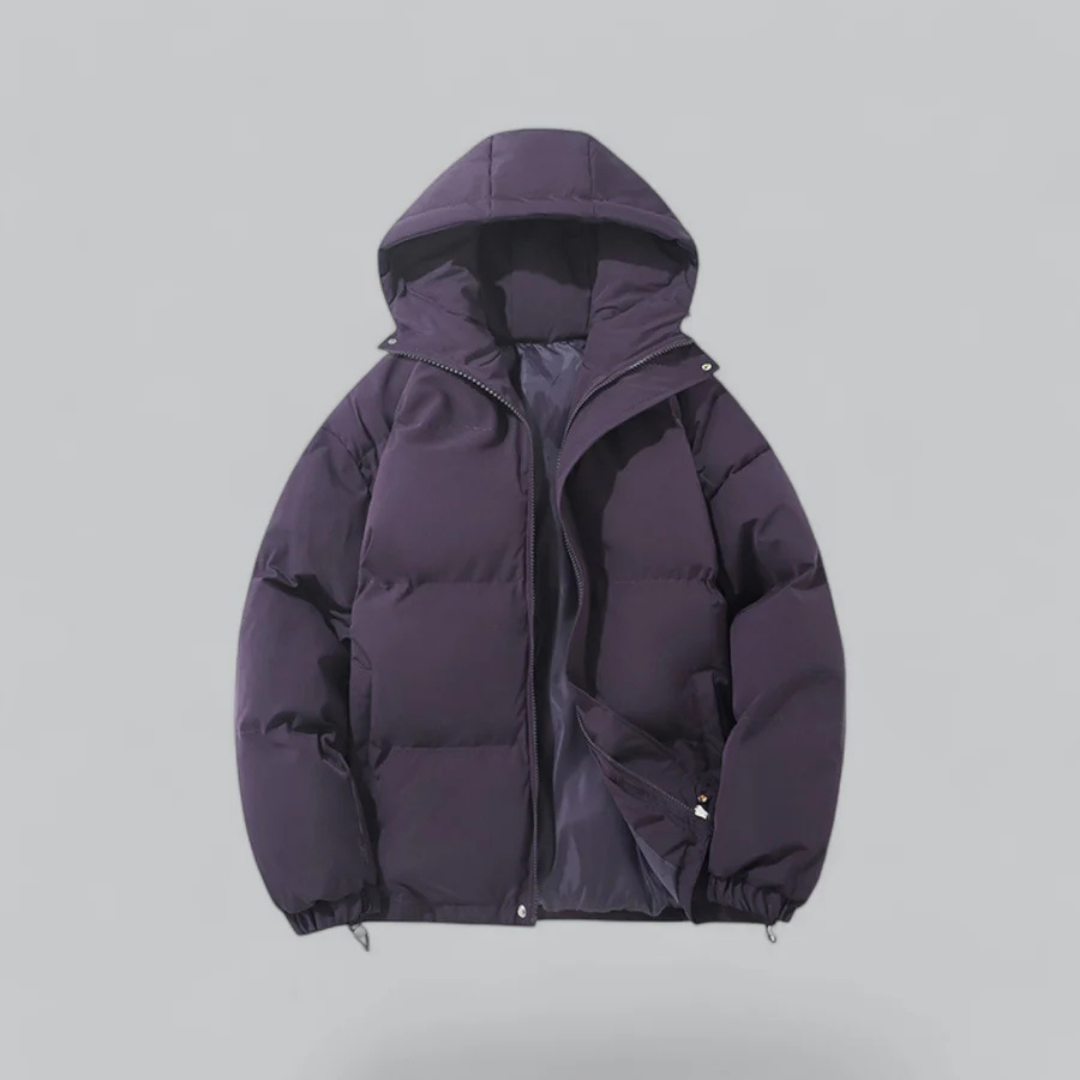Unisex Puffer Kort Hettejakke | Glidelås