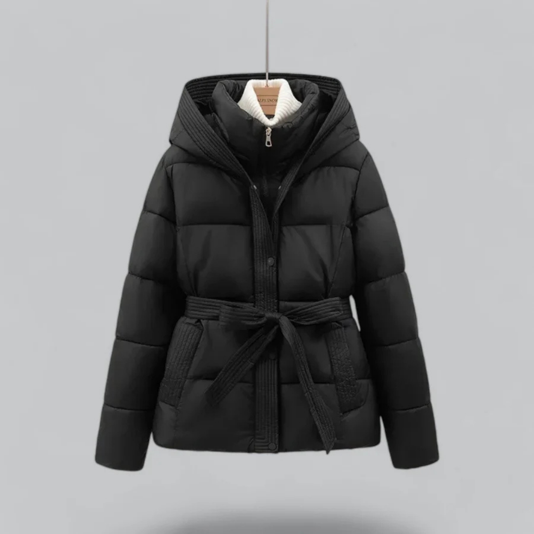 Damen Vinter Puffer Belte Hette Jakke | Korte