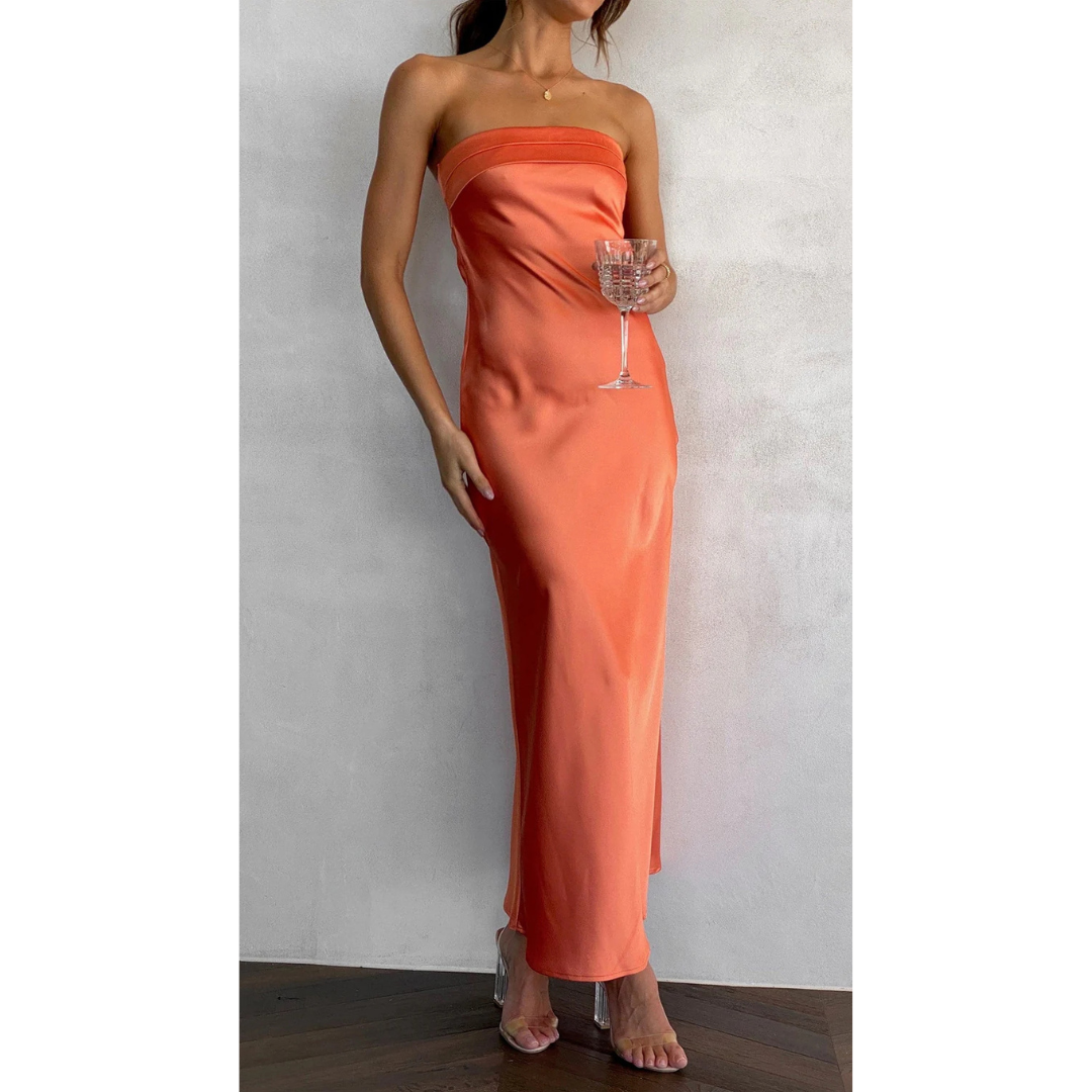 Damen Uten Skuldre Elegant Kjole | Maxi