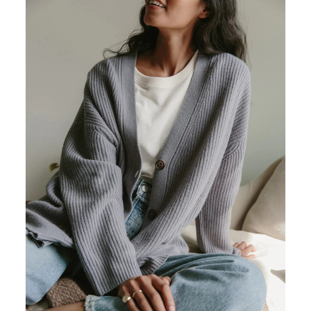 Araceli | Damelang Strikkjakke | Varm