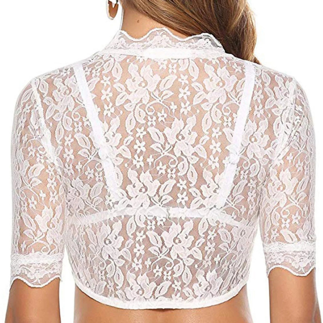 Damen V-Utskjæring Oktoberfest Dirndl Bluse