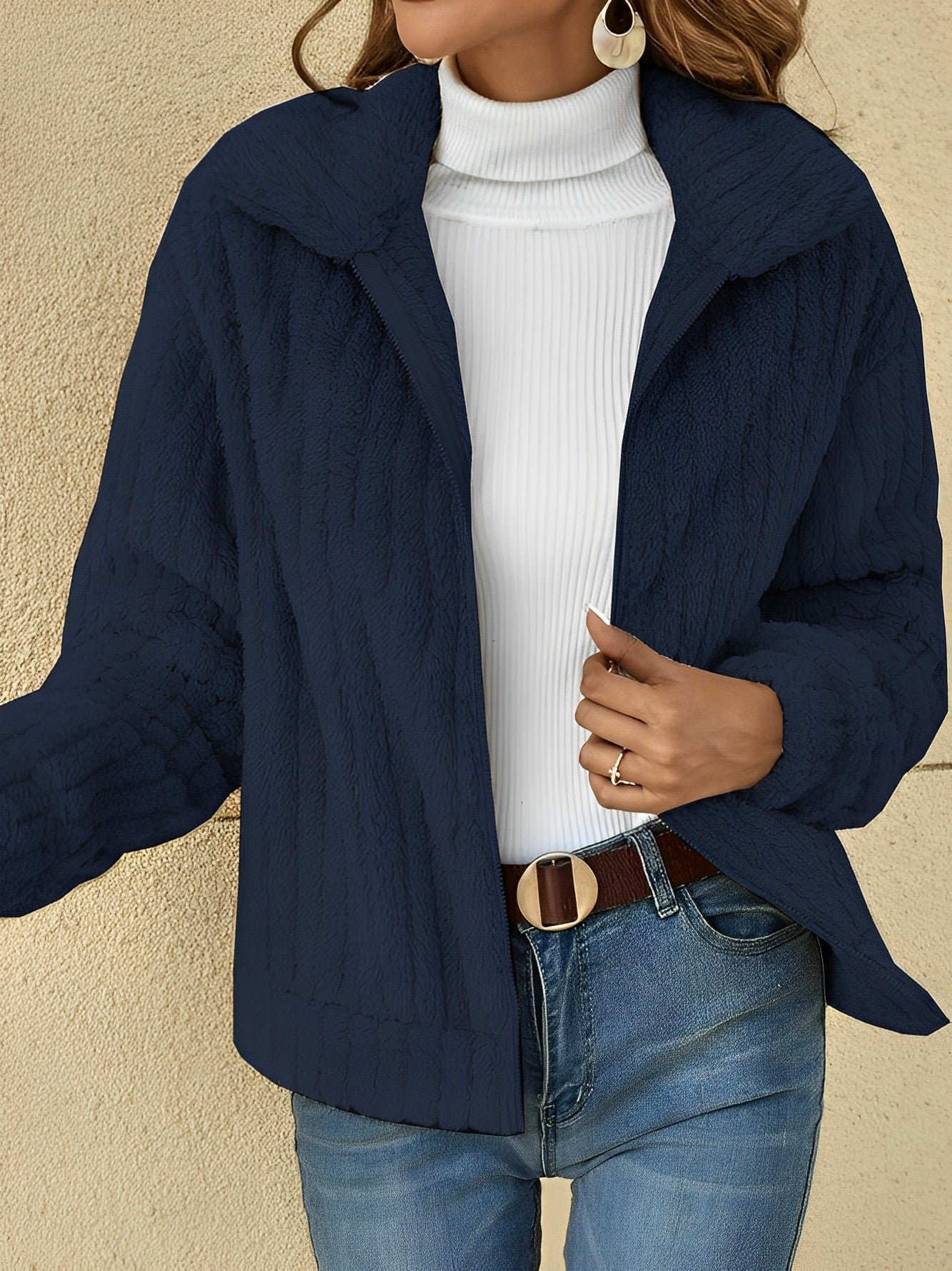 Elegant dames teddy-kåpe | Varme