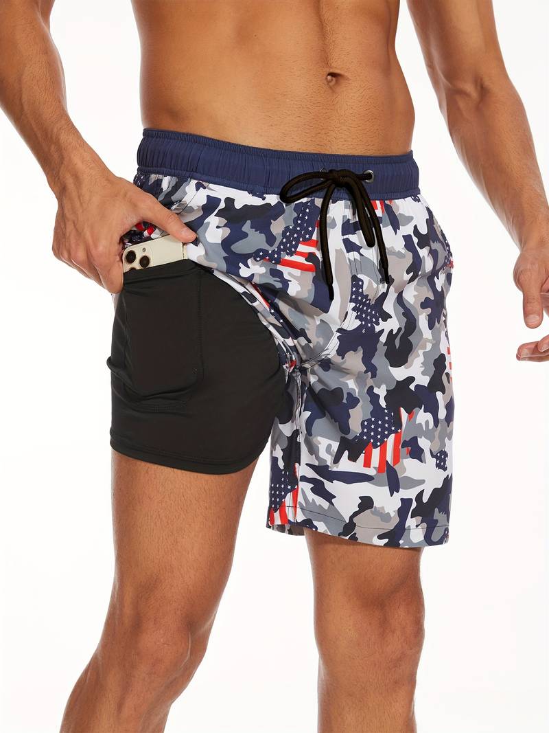 Lawrencius | Herre strandshorts med innershorts