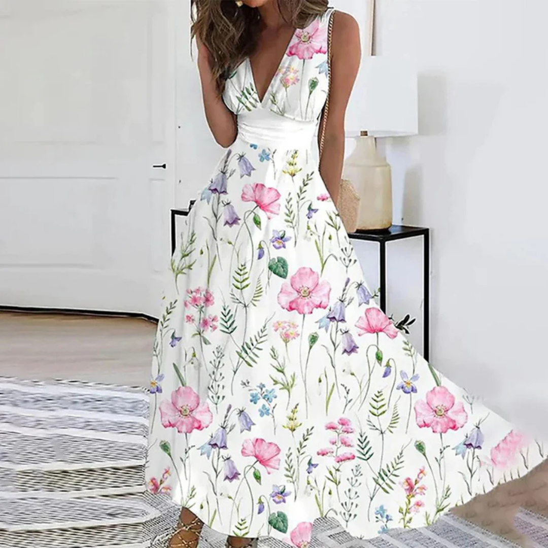 Sabina | Elegant blomstret kjole for damer