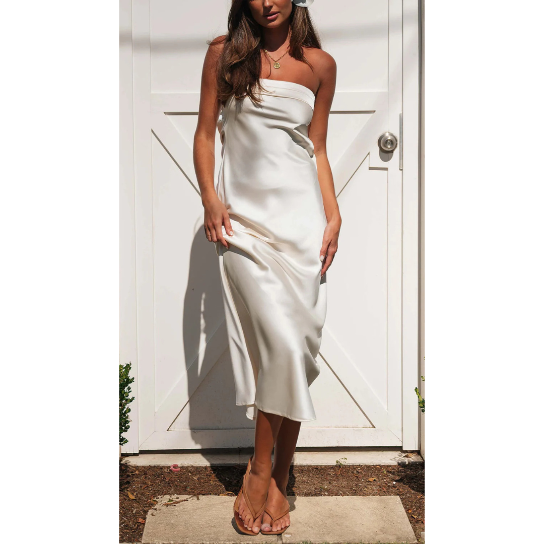 Damen Uten Skuldre Elegant Kjole | Maxi
