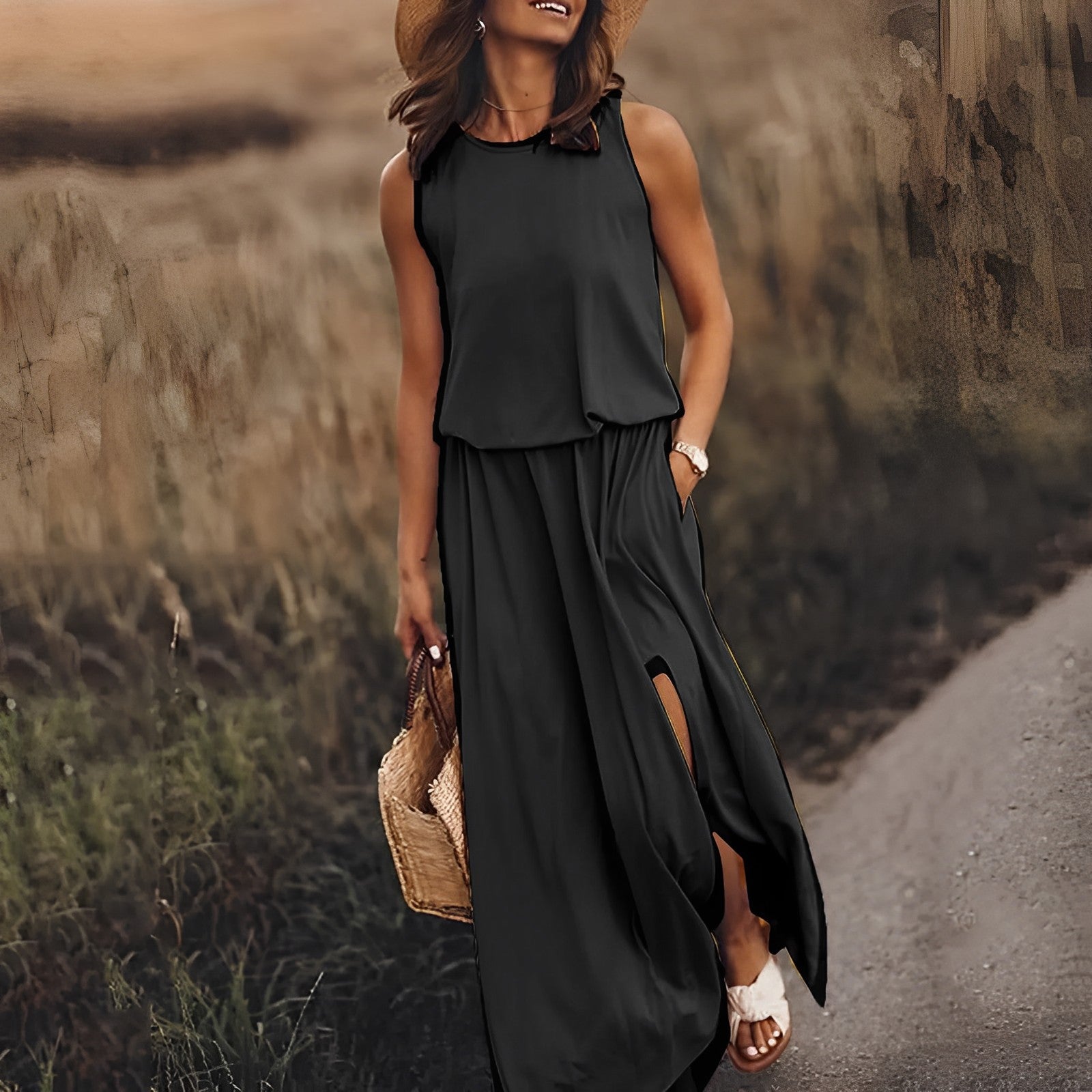Heather | Elegant fargerik damekjole