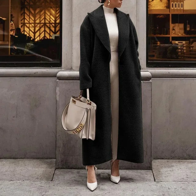 Dame Varme Vinter Trench Mantel | Lang