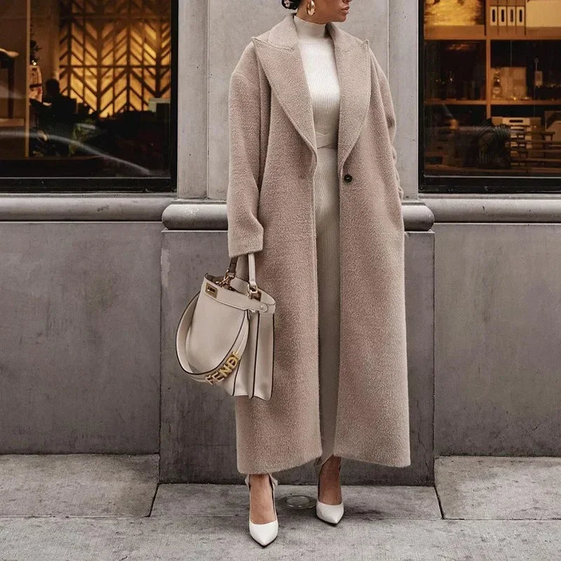Dame Varme Vinter Trench Mantel | Lang