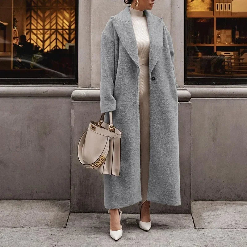 Dame Varme Vinter Trench Mantel | Lang