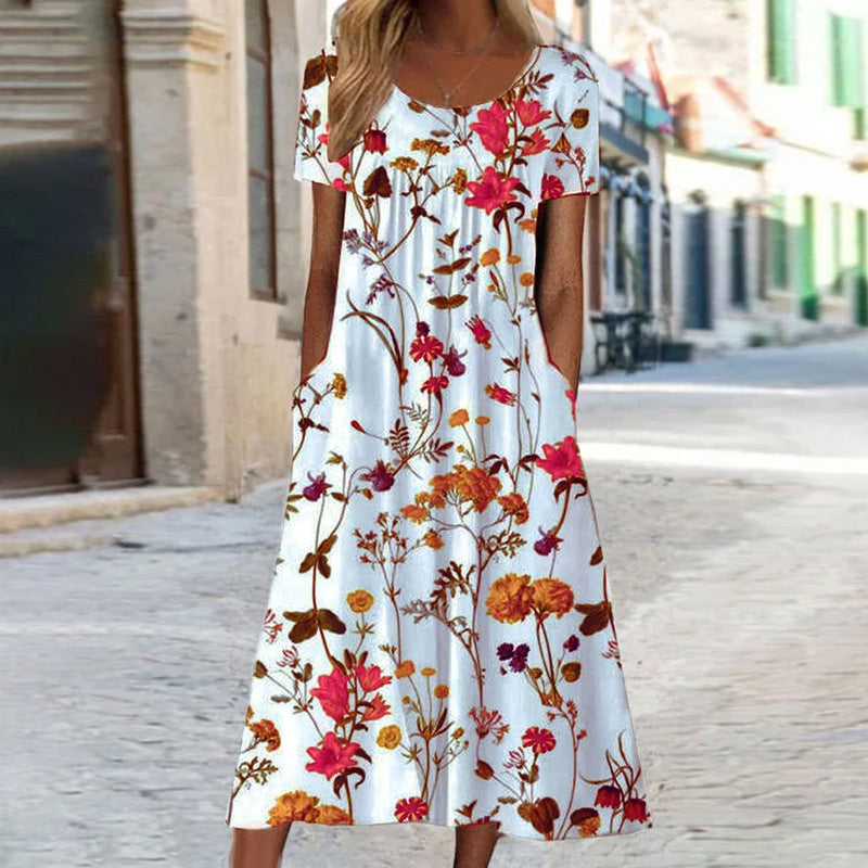 Fia | Kjole med blomsterprint for kvinner