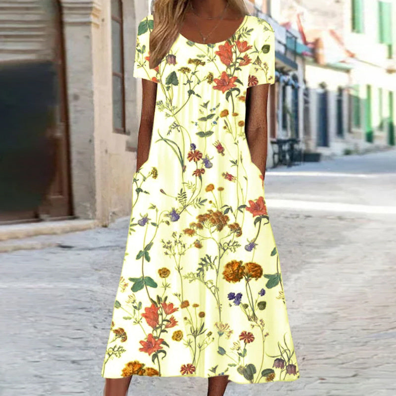 Fia | Kjole med blomsterprint for kvinner