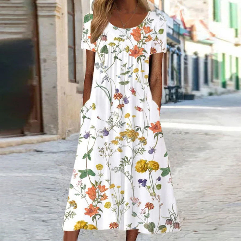 Fia | Kjole med blomsterprint for kvinner