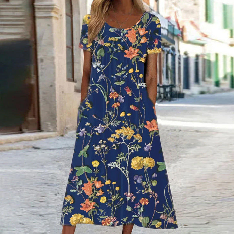 Fia | Kjole med blomsterprint for kvinner