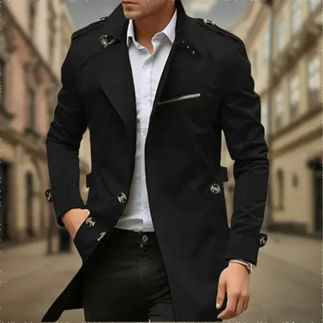 Cayseon | Herre Dobbeltspent Trench Mantel | Vannavvisende