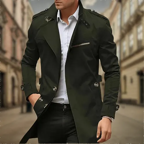 Cayseon | Herre Dobbeltspent Trench Mantel | Vannavvisende