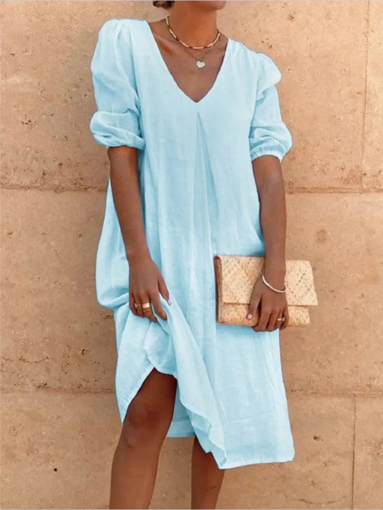 Fanny | Elegant casual dame midikjole