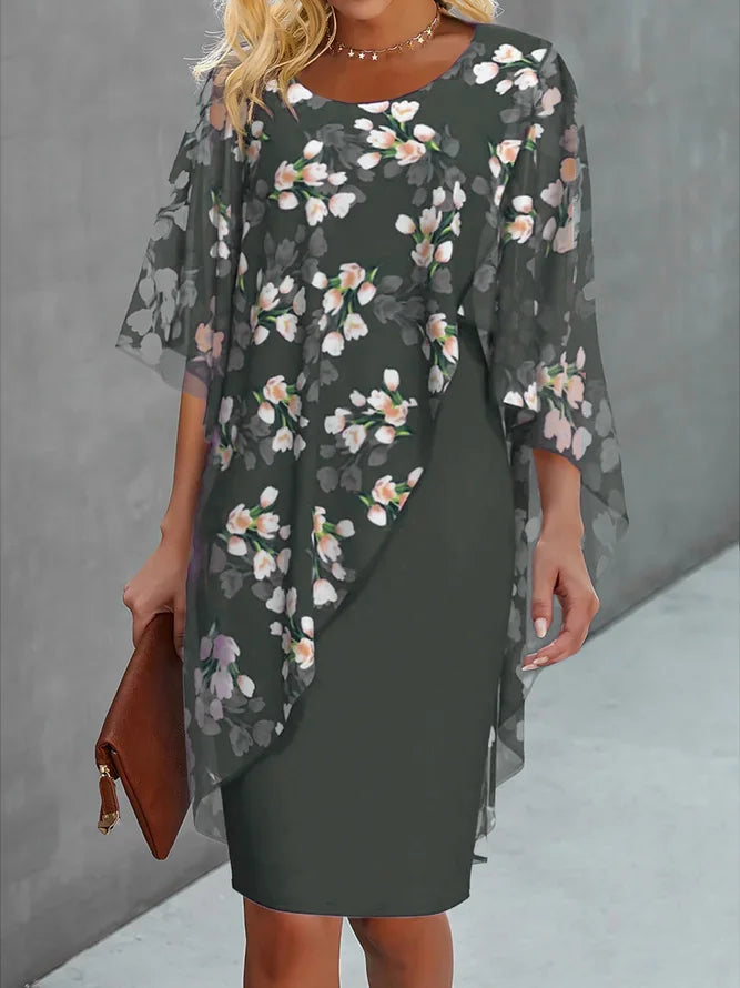 Lyanna | Blomstrete Chiffon-Kjole for Damer