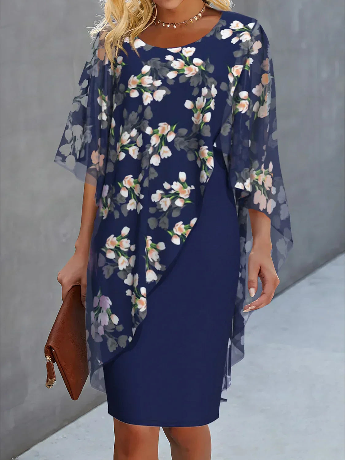 Lyanna | Blomstrete Chiffon Kjole for Damer