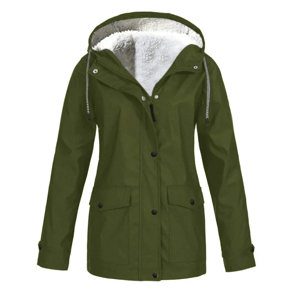 Damen Elegant Regnjakke | Varm