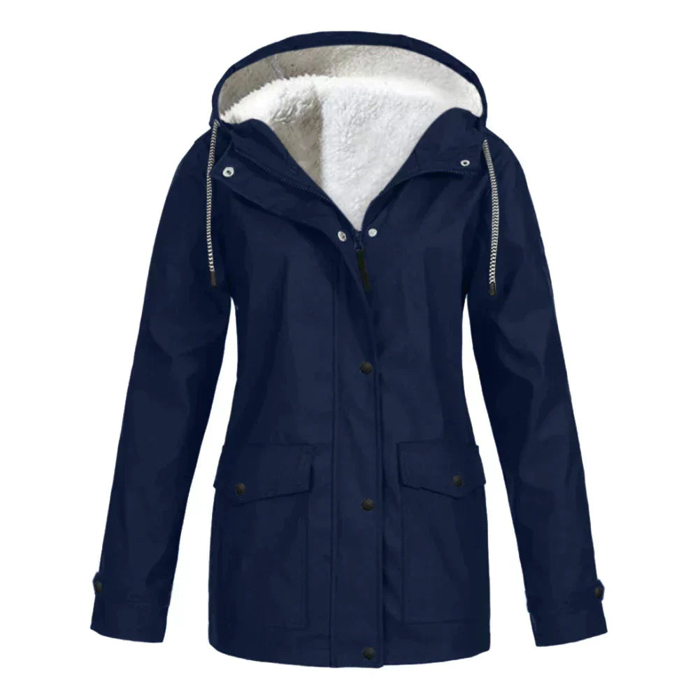 Damen Elegant Regnjakke | Varm