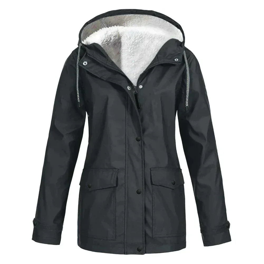 Damen Elegant Regnjakke | Varm