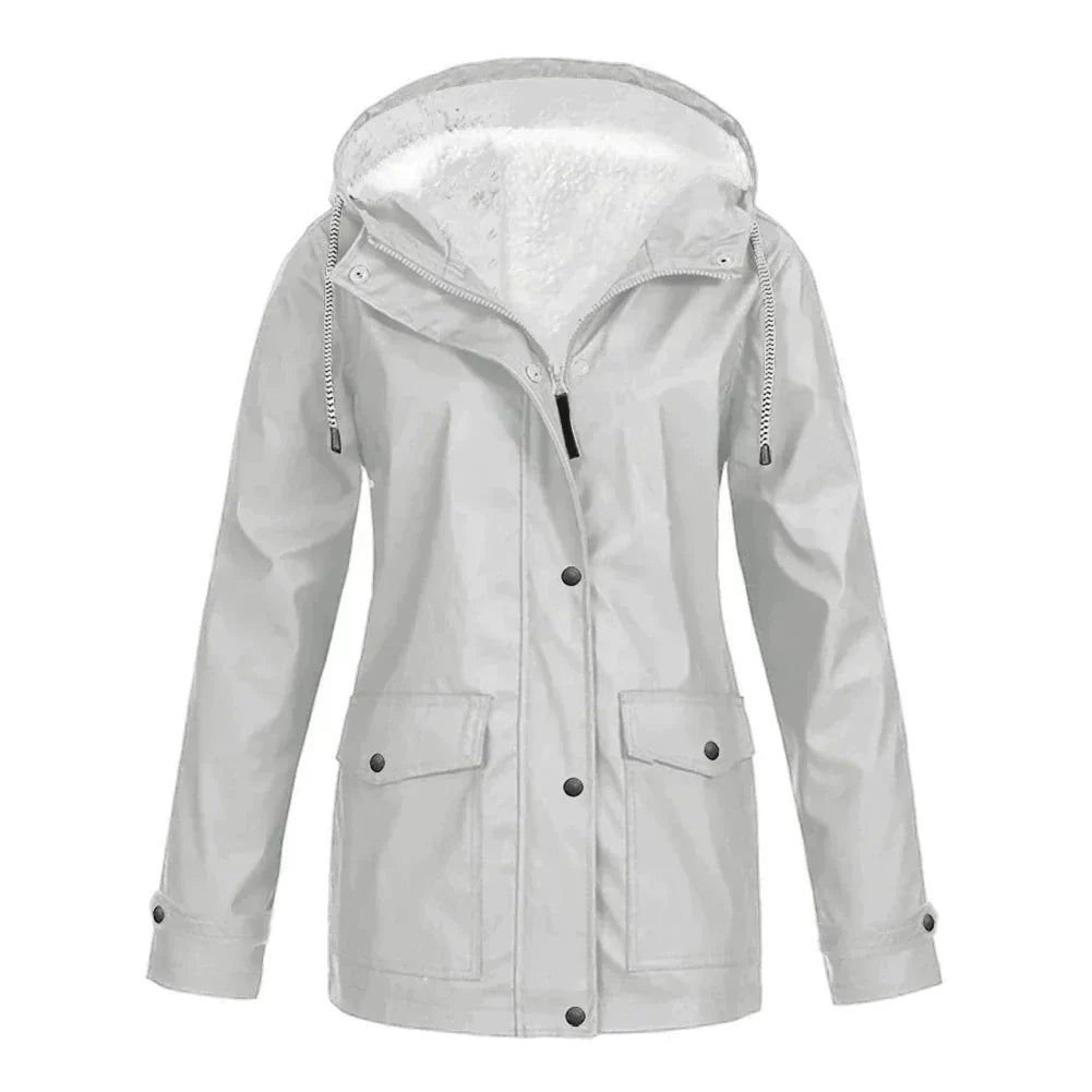 Damen Elegant Regnjakke | Varm