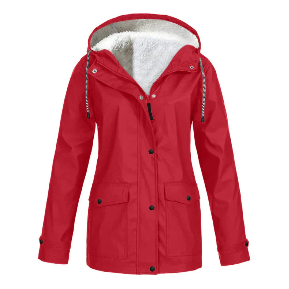 Damen Elegant Regnjakke | Varm