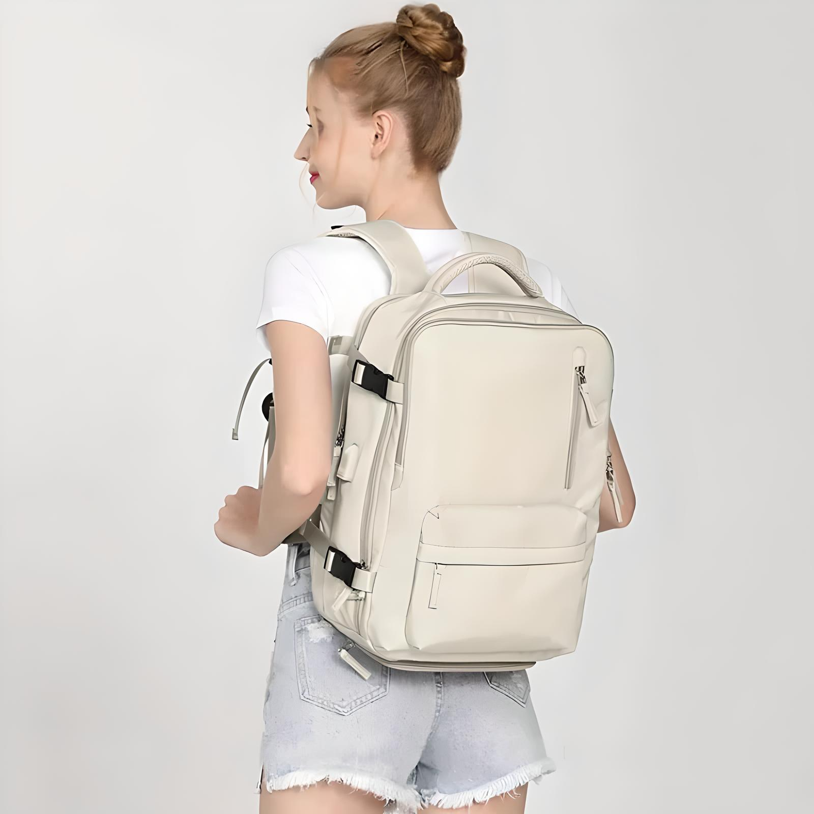 Unisex Anti-tyveri Reiserucksack | Med Glidelås