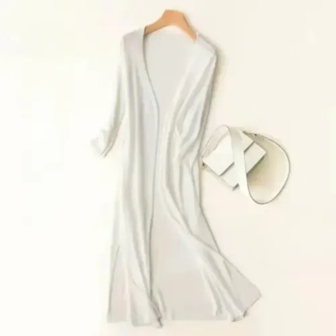 Inezimen | Dame Lang Elegant Strikkegenser | Lett