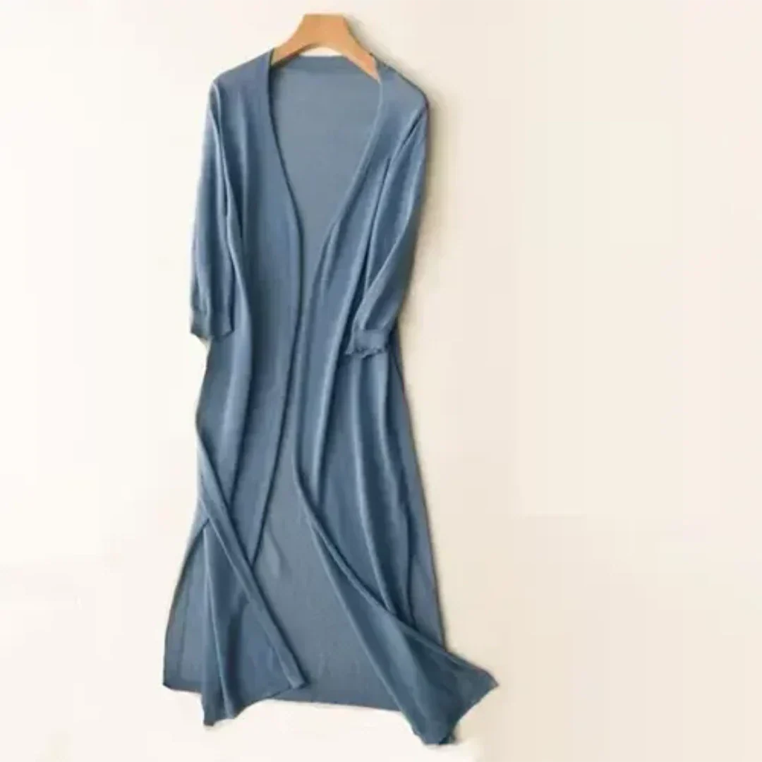 Inezimen | Dame Lang Elegant Strikkegenser | Lett