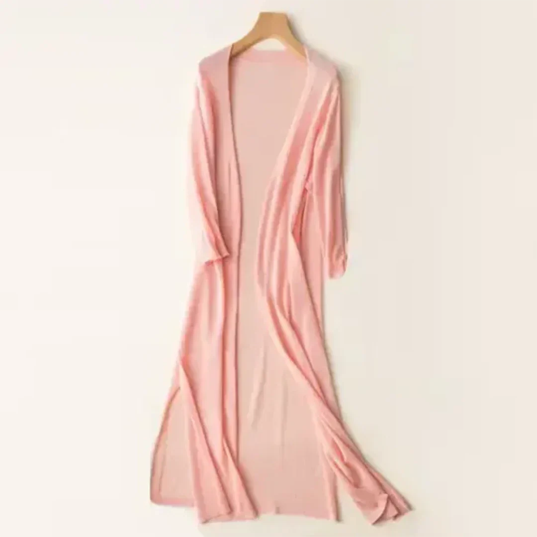 Inezimen | Dame Lang Elegant Strikkegenser | Lett