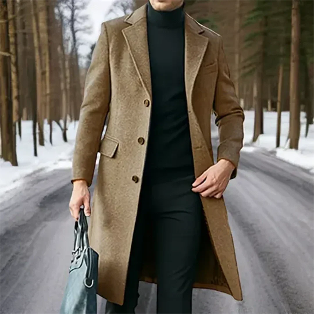 Jorikenit | Herre Vinter Trench Frakk | Lang