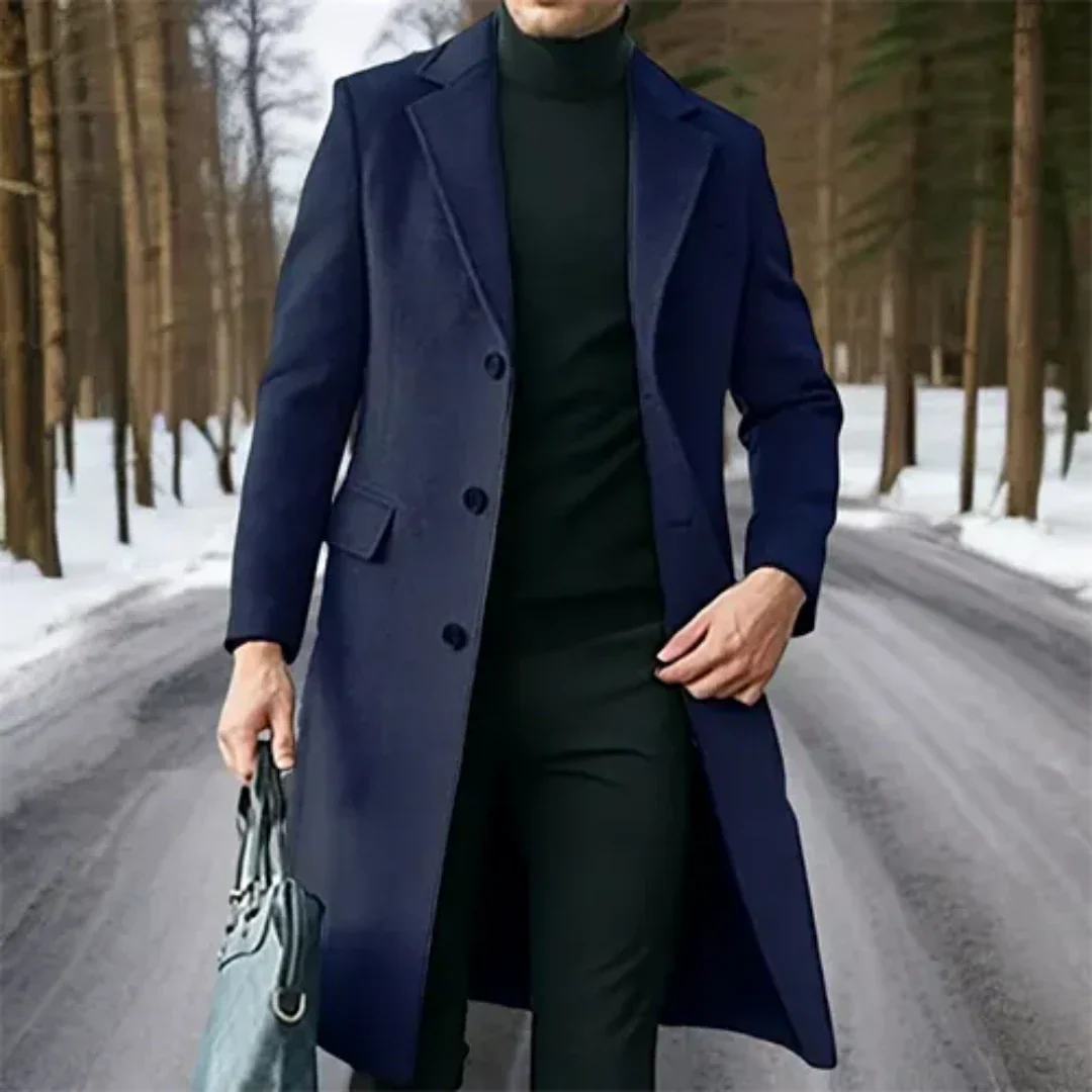 Jorikenit | Herre Vinter Trench Frakk | Lang