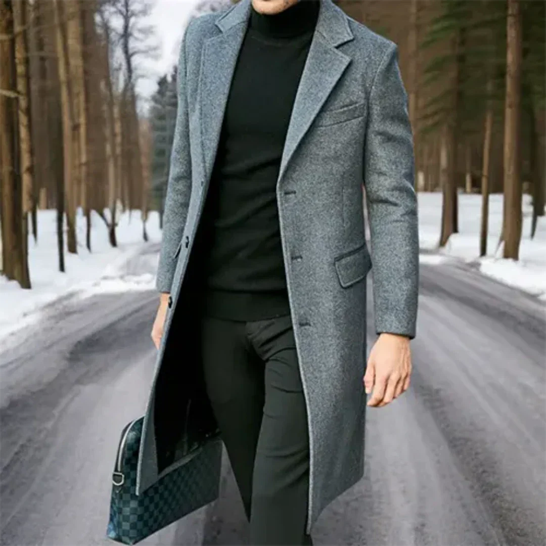 Jorikenit | Herre Vinter Trench Frakk | Lang