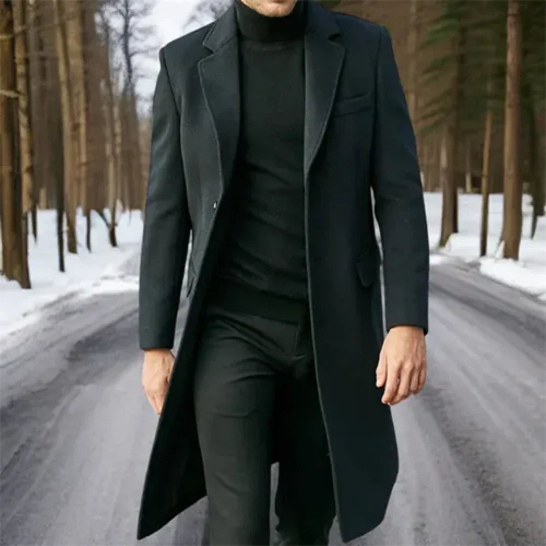 Jorikenit | Herre Vinter Trench Frakk | Lang