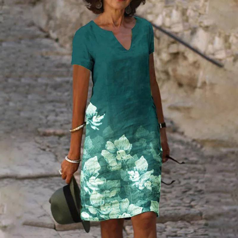 Carlottana | Damen Blomstrete Maxikjole