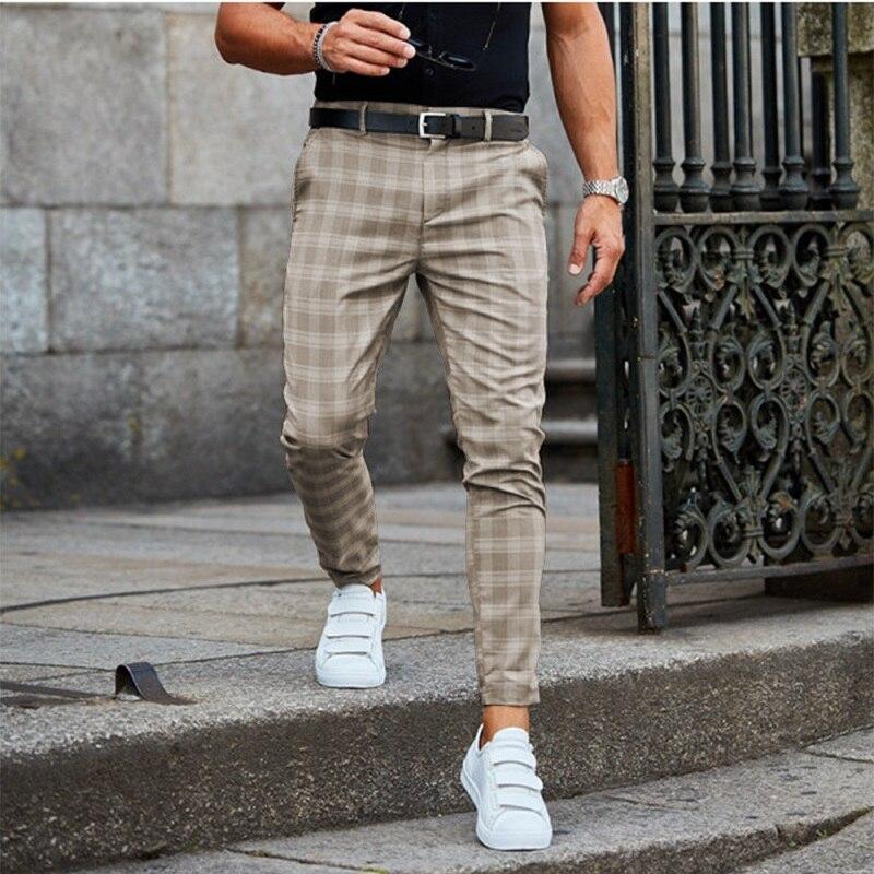 Sascha | Stilige rutete chinos for menn