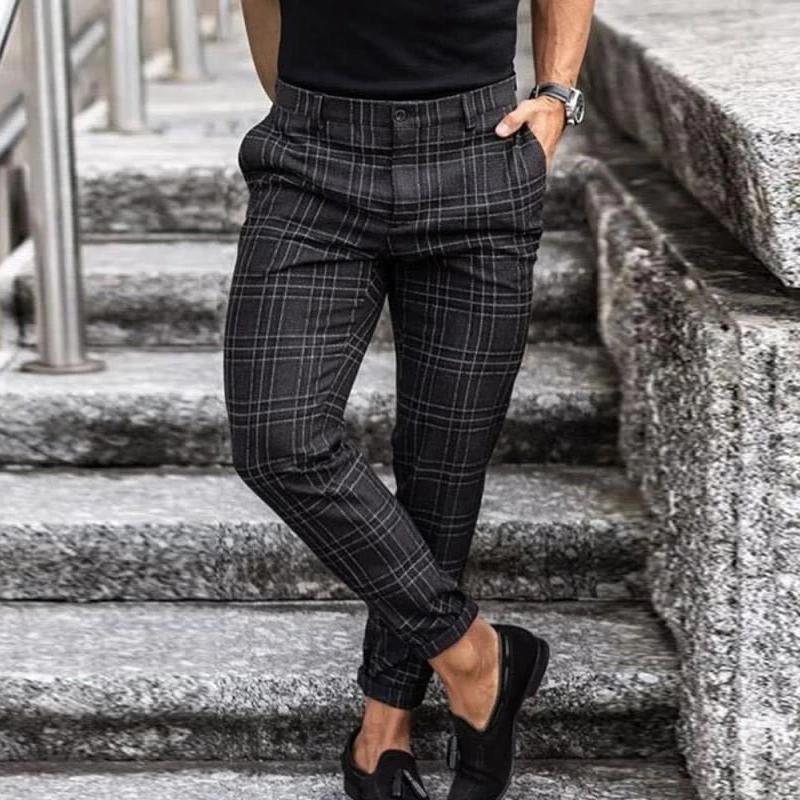 Sascha | Stilig rutete chinos for menn