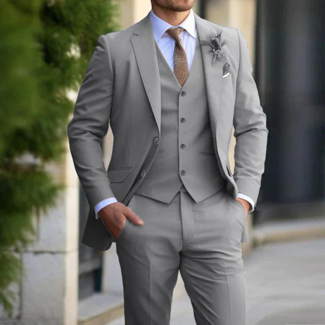 Herren Moderne Elegant Bryllupsgjest Dress Set | 3-delt sett
