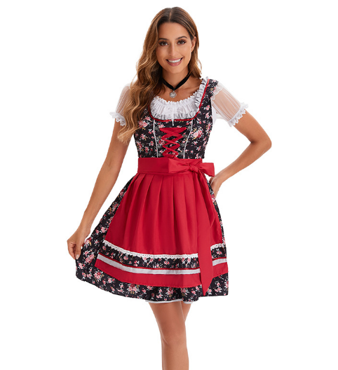Brigitteo | Damers Elegante Oktoberfest Dirndl Kjole | 2024
