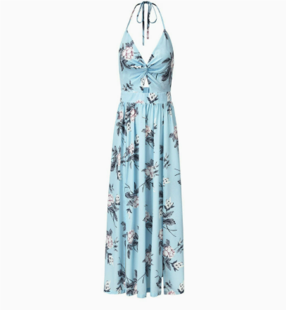 Dame Boho Uten Ermer Blomstertrykk Kjole | Maxi