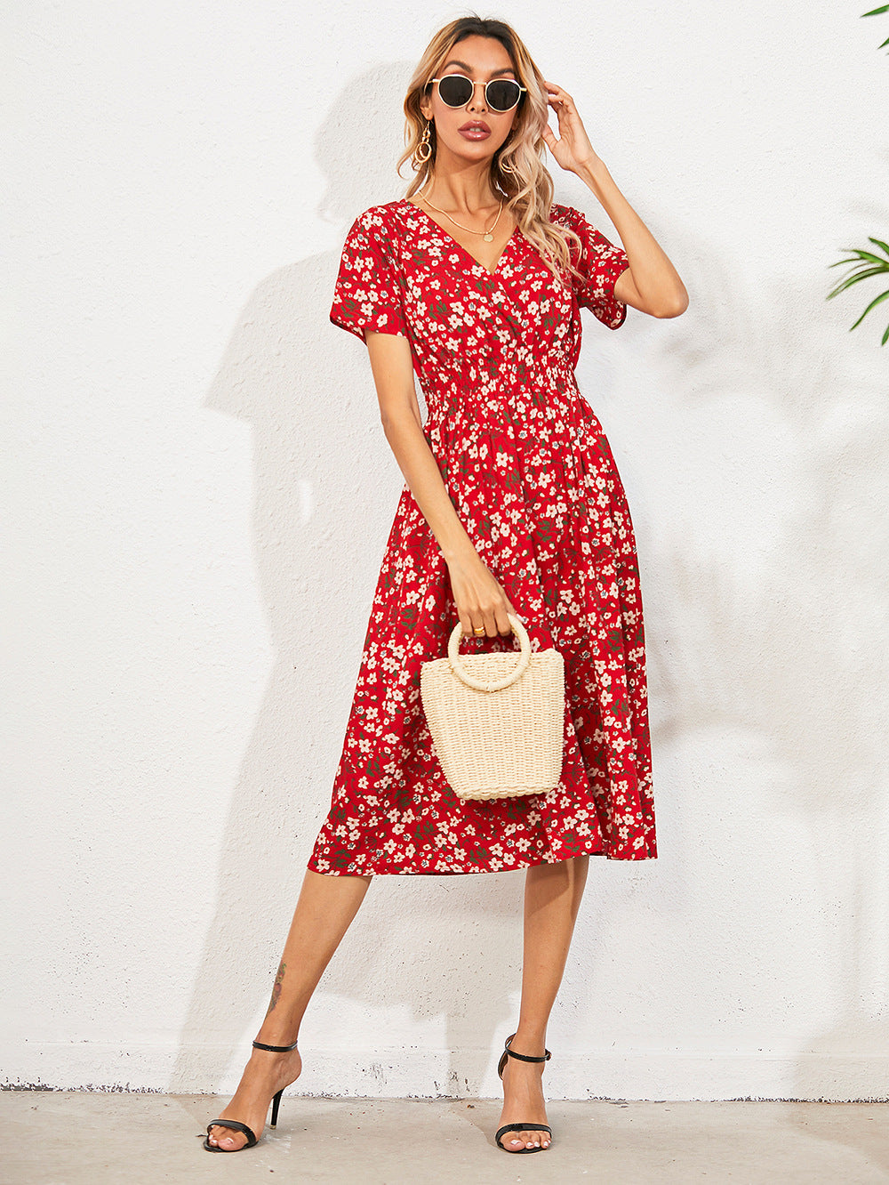 Jolina | Damen Sommer-Blomsterkjole