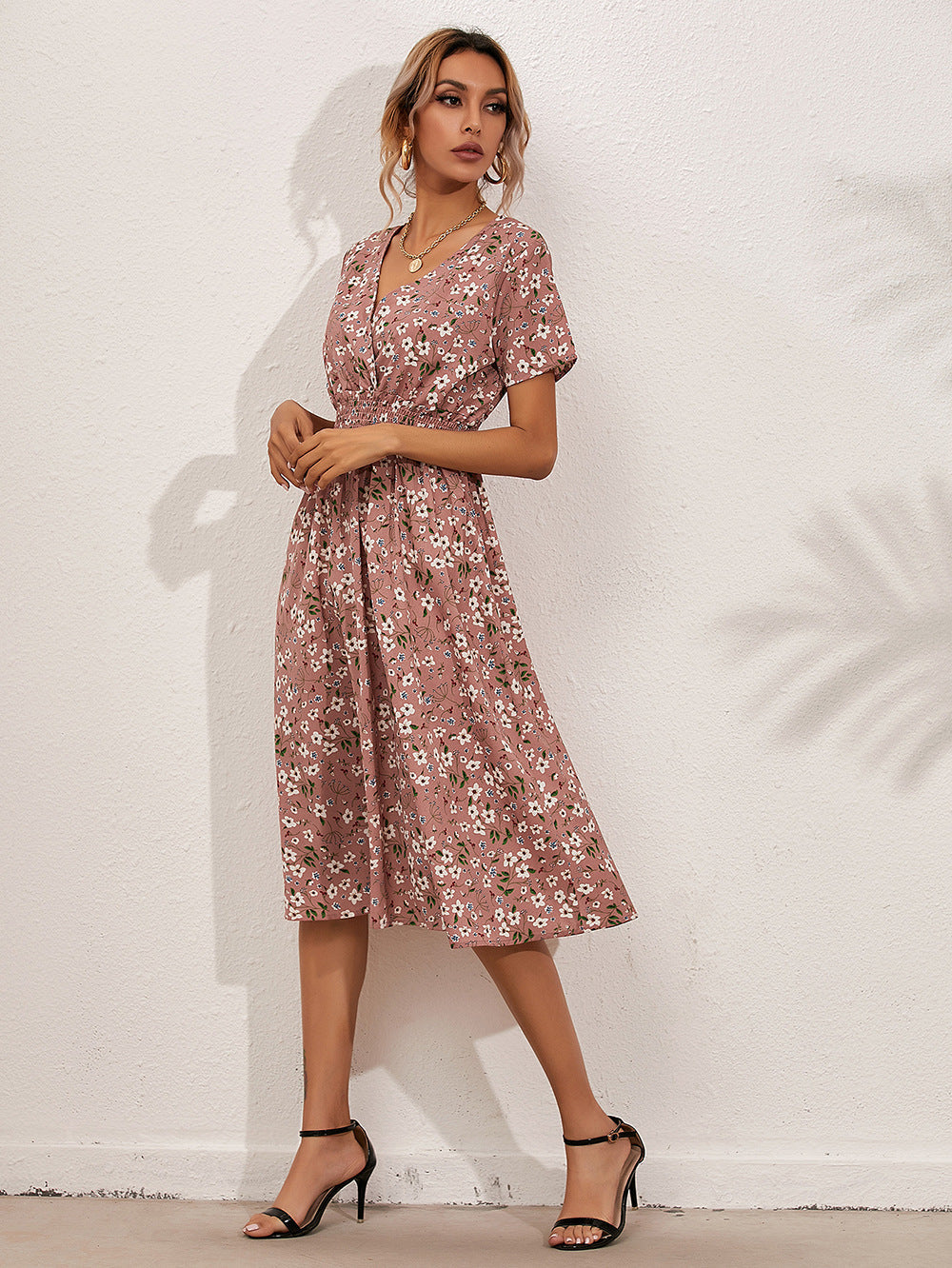 Jolina | Damen Sommer-Blomsterkjole
